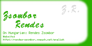 zsombor rendes business card